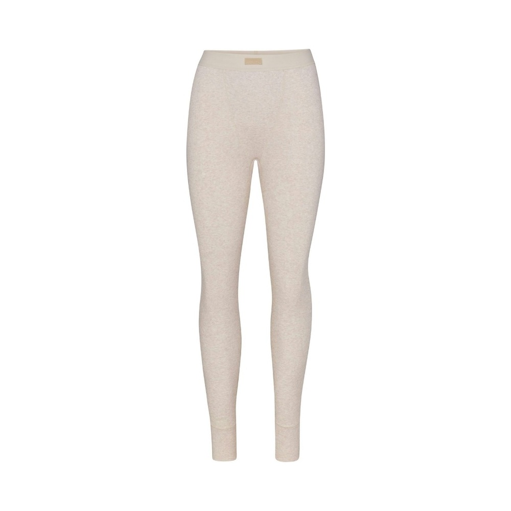 Skims Heather Oatmeal Cottin Rib leggings